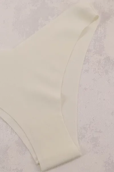 Krem CH0495 Klasik Basic Lazer Kesim Kadın Brezilya Külot 415998