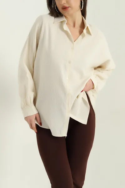krem-cizgili-oversize-bayan-keten-gomlek-336984