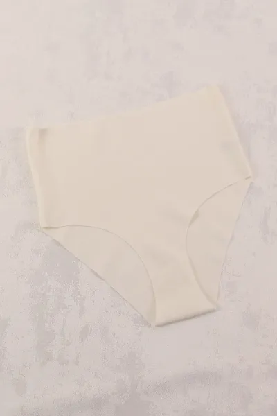 Krem Dikişsiz Lazer Kesim Kadın Külot 416079