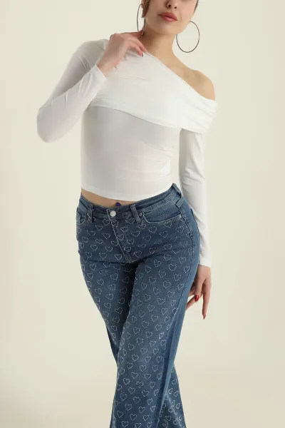 Krem Drapeli Sendy Kadın Bluz 425998
