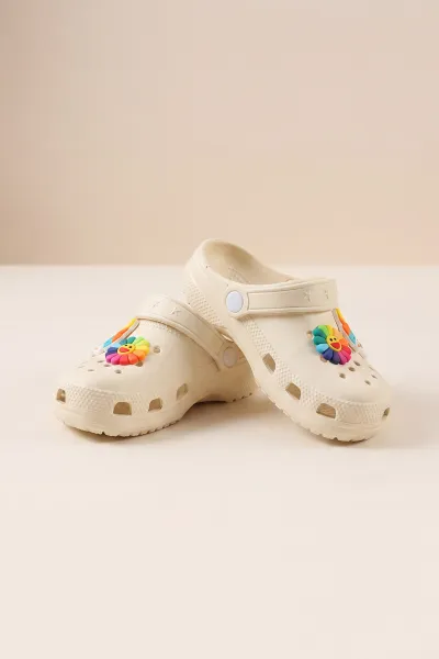 Krem Figürlü Kız Çocuk Sandalet 462478