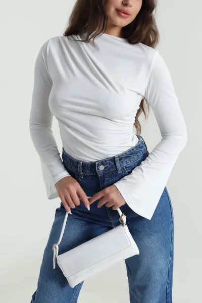 Krem İspanyol Kol Sandy Kadın Bluz 488851