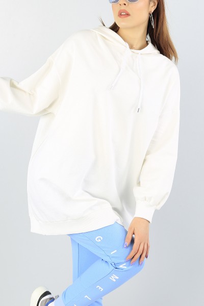 krem-kapusonlu-bayan-sweat-tunik-55556