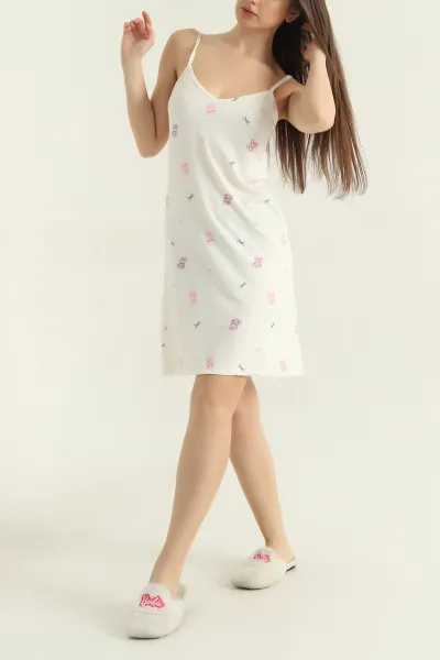 krem-likrali-desenli-milan-kadin-elbise-pijama-357191