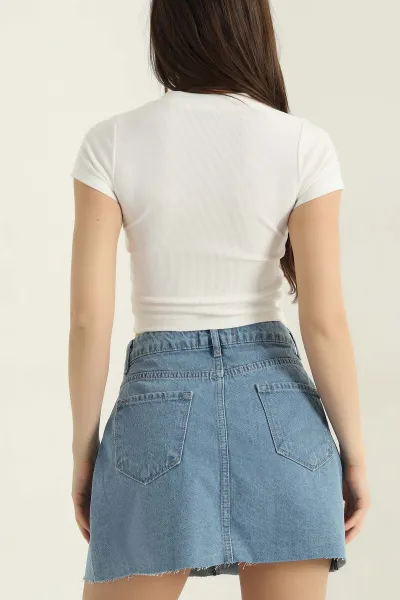 Krem Nakış Detay Ottoman Bluz 358600