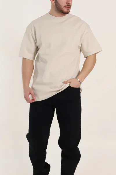 krem-oversize-double-face-kumas-basic-erkek-tisort-340526