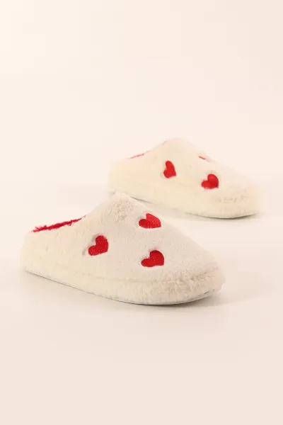 Krem Peluş Figürlü Kadın Ev Terliği 399426