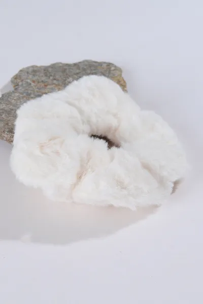 Krem Peluş Lastik Toka 305187