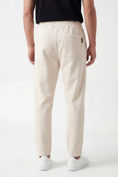 Krem Pike Kumaş Boyfriend Erkek Pantolon 442098
