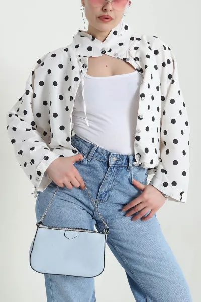 krem-puantiyeli-cepli-poplin-kadin-ince-ceket-456990
