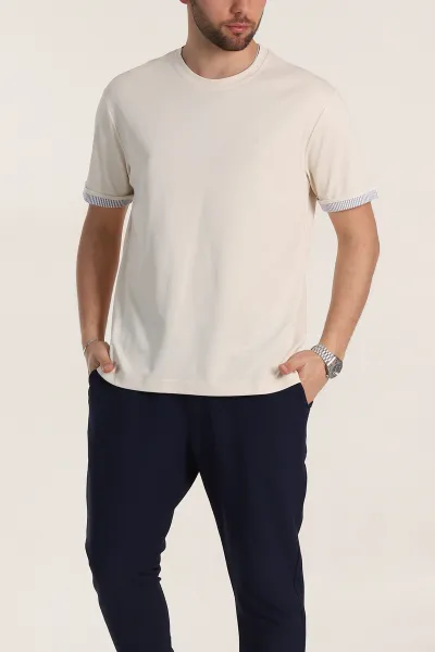 krem-regular-fit-duble-kol-detayli-basic-erkek-tisort-346183