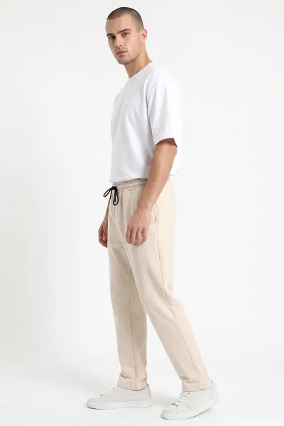 Krem Regular Fit Üç Fit Şardonlu Erkek Eşofman Altı 501317