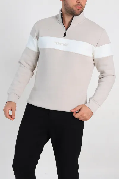 krem-regular-fit-uc-ip-sardonlu-yazi-detay-yarim-fermuarli-erkek-sweatshirt-308894