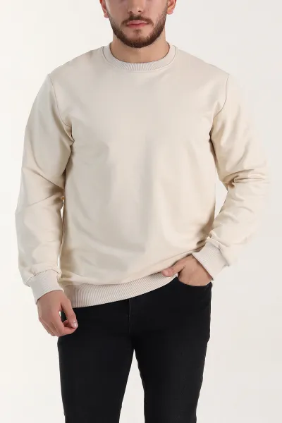 krem-relaxed-fit-iki-ip-sardonsuz-basic-erkek-sweatshirt-398124