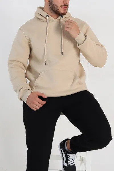krem-relaxed-fit-uc-ip-sardonlu-kabartma-detayli-erkek-sweatshirt-311123