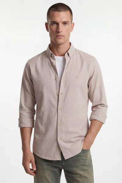 krem-sambre-kumas-relaxed-fit-erkek-gomlek-435908