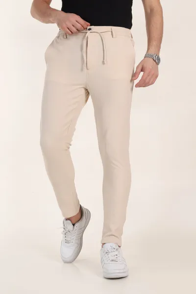 krem-slim-fit-cizgili-gofre-kumas-erkek-pantolon-355004