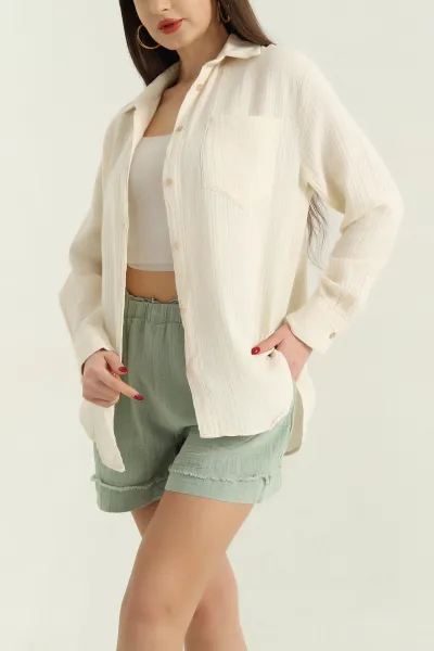 krem-tek-cep-muslin-kadin-gomlek-336831