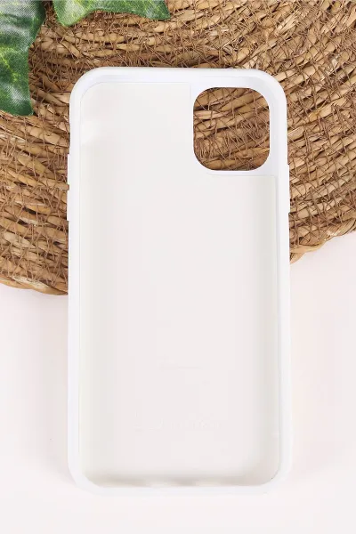 Krem TeknoCase İPhone 11 Uyumlu Ella Diamond Case Serisi Lens Hediyeli Sert Silikon Telefon Kılıfı 457724