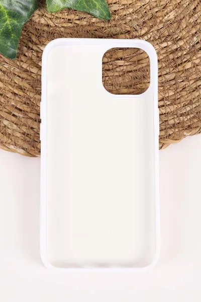 Krem TeknoCase İPhone 13 Uyumlu Ella Diamond Case Serisi Lens Hediyeli Sert Silikon Telefon Kılıfı 457728