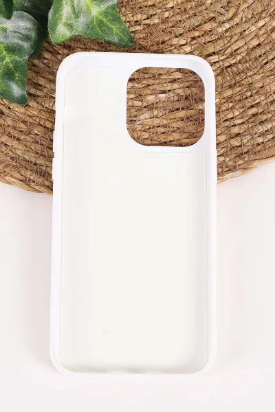 Krem TeknoCase İPhone 14 Pro Max Uyumlu Ella Diamond Case Serisi Lens Hediyeli Sert Silikon Telefon Kılıfı 457738