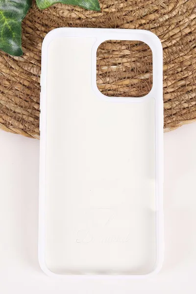 Krem TeknoCase İPhone 16 Pro Max Uyumlu Ella Diamond Case Serisi Lens Hediyeli Sert Silikon Telefon Kılıfı 457820