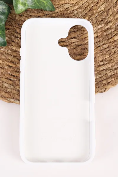 Krem TeknoCase İPhone 16 Uyumlu Ella Diamond Case Serisi Lens Hediyeli Sert Silikon Telefon Kılıfı 457807