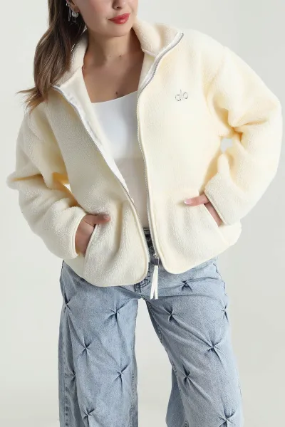 krem-wellsoft-polar-kadin-ceket-mont-488534