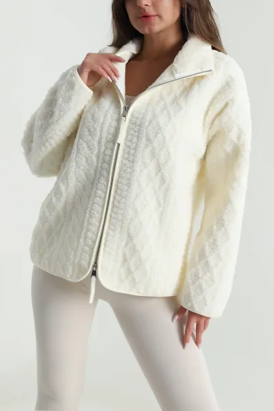 Krem Yeni Sezon Kadın Mont 489084