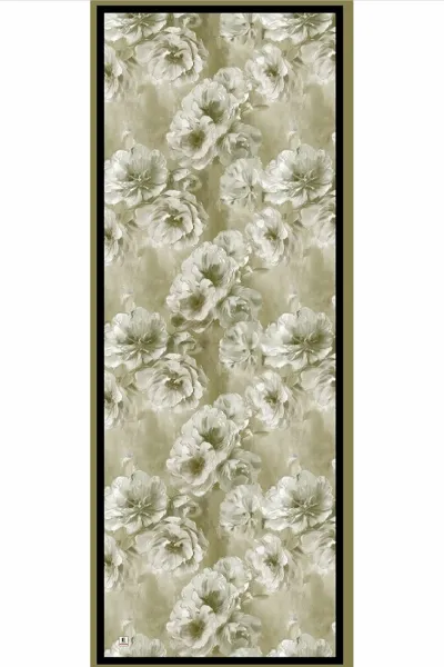 Küf Yeşil 70x180 Cm Dijital Baskılı Çiçek Desen Soft Şal 482112