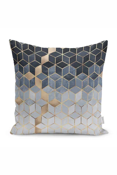 43x43 Dijital Baskılı Fermuarlı Modern Kırlent Kılıfı 308767
