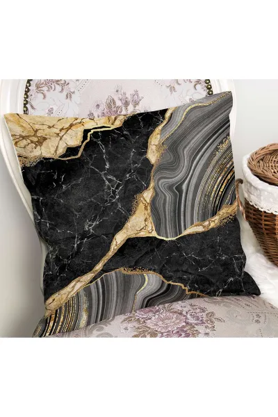 43x43 Dijital Baskılı Fermuarlı Modern Kırlent Kılıfı 308732