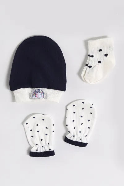 Lacivert ( 0-3 Ay)Süzene Yıldız  Nakışlı  Kutulu 10 Parça Lüx Unisex Bebek Hastane Çıkış Setleri   427753
