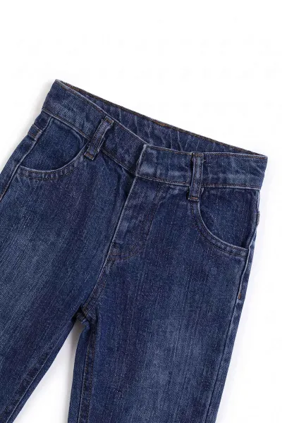 Lacivert (1-5 Yaş) Nakışlı Mont Pantolon Sweatshirt 3 lü Erkek Çocuk Takım 495908