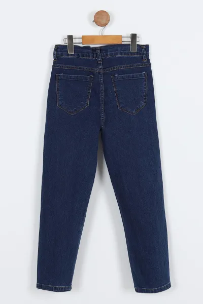 Lacivert (11-15 Yaş)Basic Model Erkek Çocuk Kot Pantolon 329832