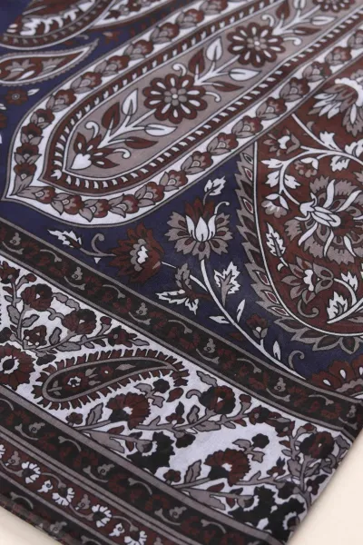 Lacivert 180X70 cm Dijital Baskı Elina Desenli Pamuk Şal 420442