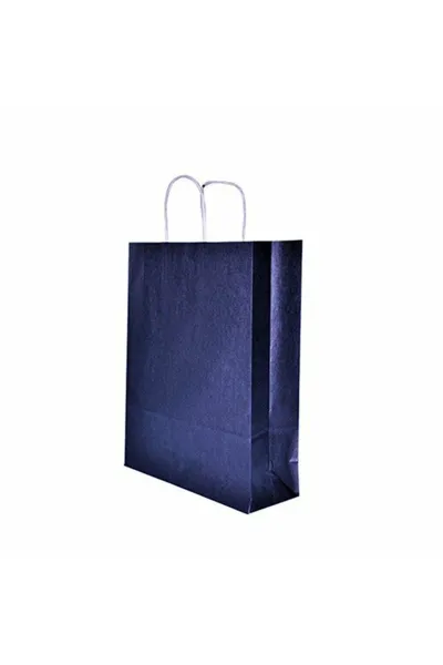 Lacivert 18x8x24 Büküm Saplı Çanta 5'li 301089