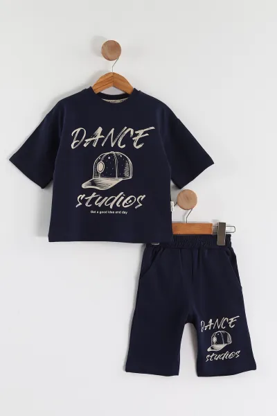 lacivert-2-6-yas-dance-studios-baskili-sortlu-suprem-erkek-cocuk-yazlik-takim-438087