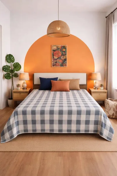 Lacivert 200x230 Cm Bella Home Çift Kişilik Moda Jakarlı Tek Pike 434885