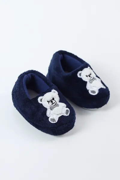 Lacivert ( 21 - 24 ) Peluş Figürlü Bebek Panduf 496284