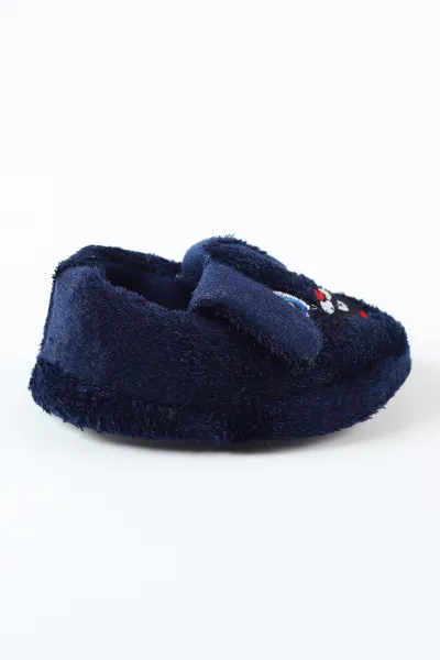 Lacivert ( 21 - 25 ) Peluş Figürlü Kız Bebek Panduf 488266