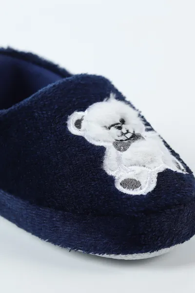 Lacivert ( 25 - 30 ) Peluş Figürlü Çocuk Panduf 496290