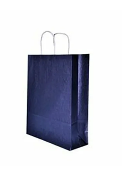 Lacivert 25x12x31 Büküm Saplı Çanta 5'li 301116