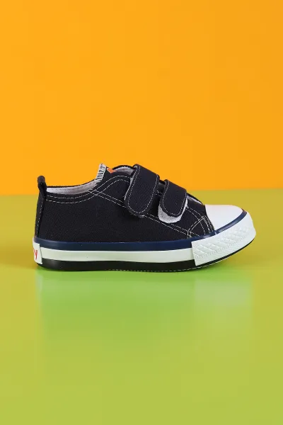 Lacivert (26-30 Patik) Keten Çift Cırtlı Unisex Çocuk Ayakkabı 276143