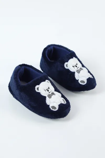 Lacivert ( 29 - 34 ) Peluş Figürlü Çocuk Panduf 496297