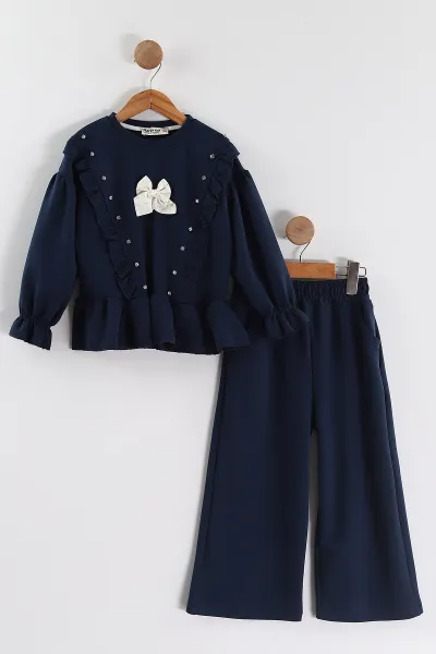 lacivert-3-10-yas-firfirli-oysho-kiz-cocuk-2li-takim-439892