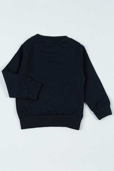 Lacivert (3-12 Yaş) Baskılı Erkek Çocuk Sweatshirt 92660