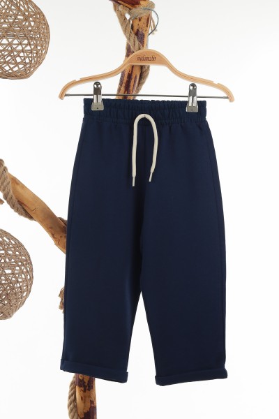 Lacivert (3-6 Yaş) Çizgili Baskılı Biyeli Erkek Çocuk Takım 138269