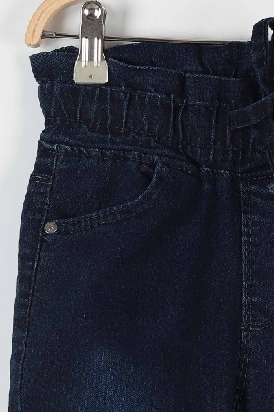 Lacivert (3-7 Yaş) Beli Lastikli Belden Bağlamalı Erkek Çocuk Kapri 172779