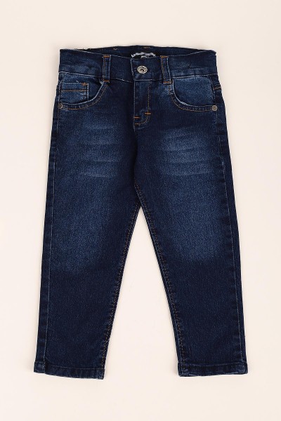 Lacivert (3-7 Yaş) Taşlamalı Erkek Çocuk Pantolon 145784